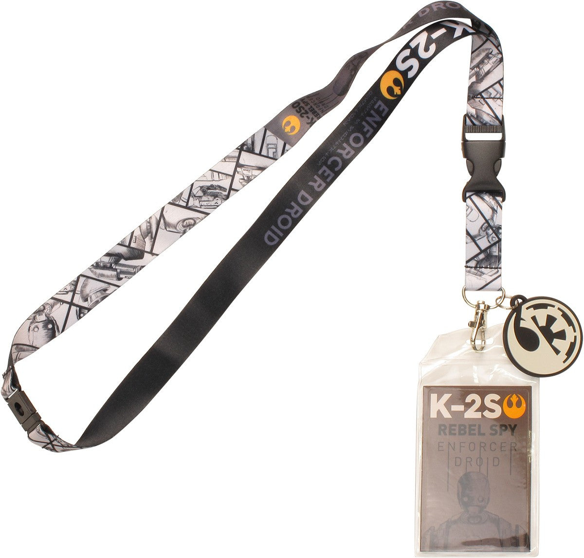 Star Wars K-2SO Rebel Spy Charm Lanyard