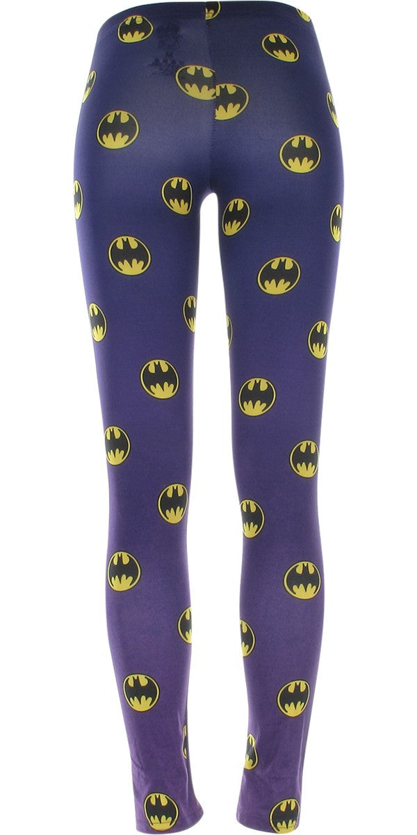 Batman All Over Logo Purple Leggings