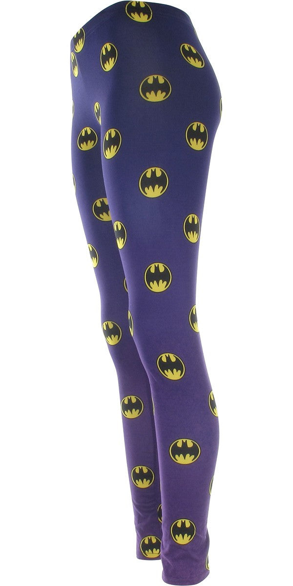 Batman All Over Logo Purple Leggings