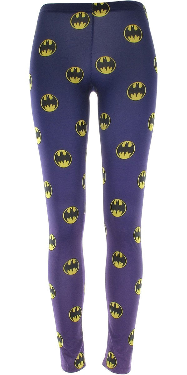 Batman All Over Logo Purple Leggings