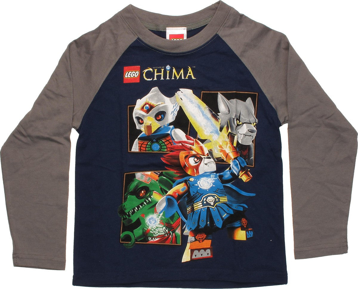 Lego Chima Four Characters Raglan Juvenile T-Shirt