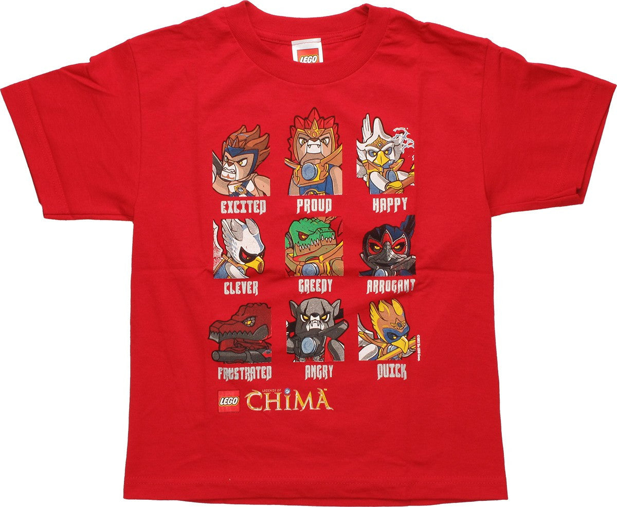 Lego Chima Personality Red Youth T Shirt