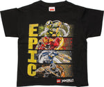 Lego Ninjago Epic Panels Black Juvenile T-Shirt