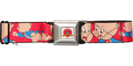 Looney Tunes Porky Pig Expressions Red Seatbelt Mesh Belt