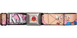 Looney Tunes Porky Pig Name Pink Seatbelt Mesh Belt