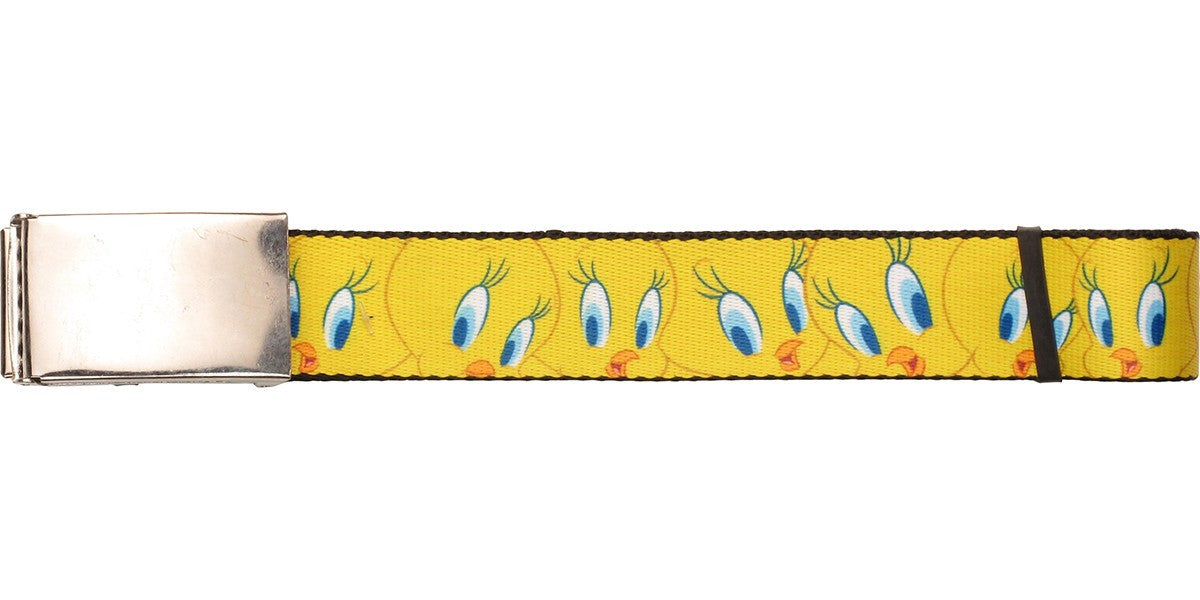 Looney Tunes Tweety Bird Faces Wide Mesh Belt