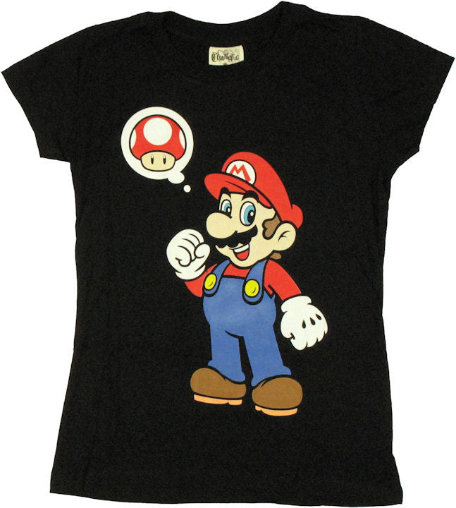 Mario Mushroom Thought Baby Tee