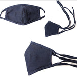 Non Medical Navy Tie 2 Pack Face Mouth Mask