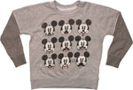 Mickey Mouse Mustaches Grid Juvenile Sweatshirt