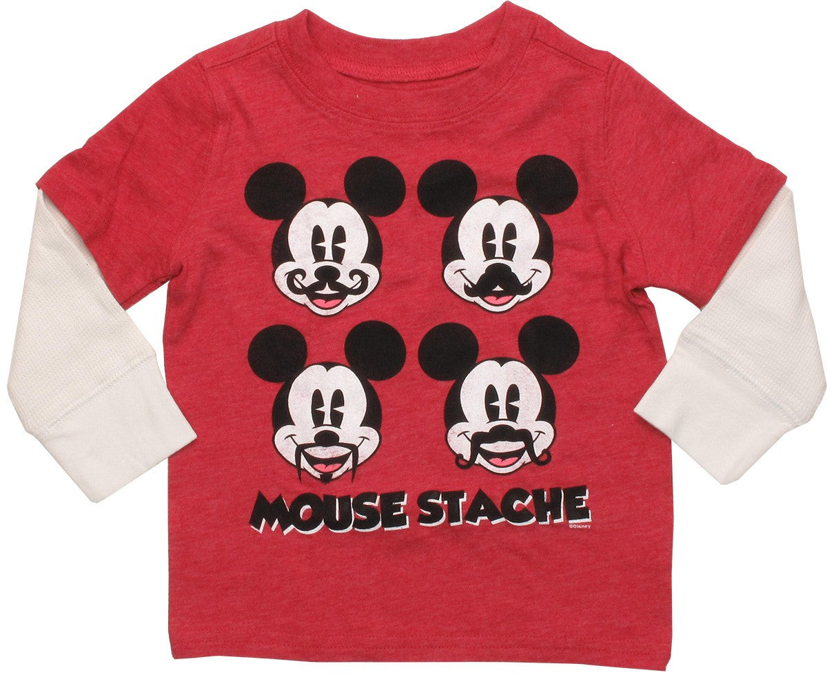 Mickey Mouse Staches Long Sleeve Infant T-Shirt