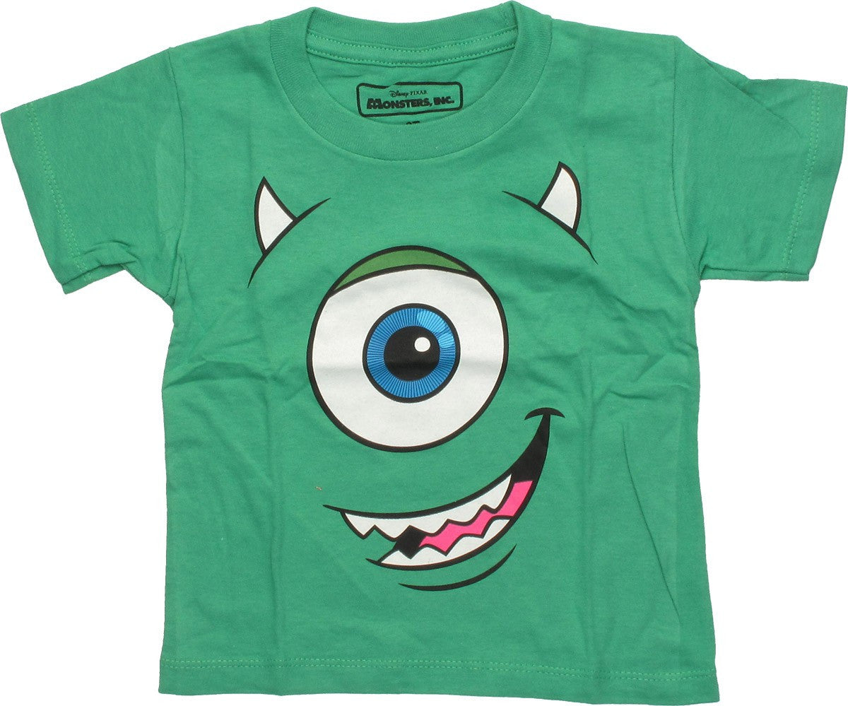 monsters inc toddler shirt Monsters Inc Mike Glow Face Toddler T-Shirt
