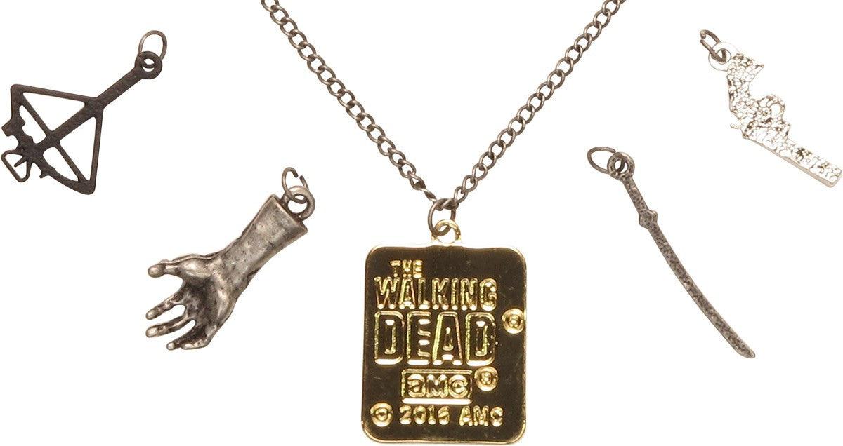Walking Dead Keep Calm Necklace Multiple Charm Set
