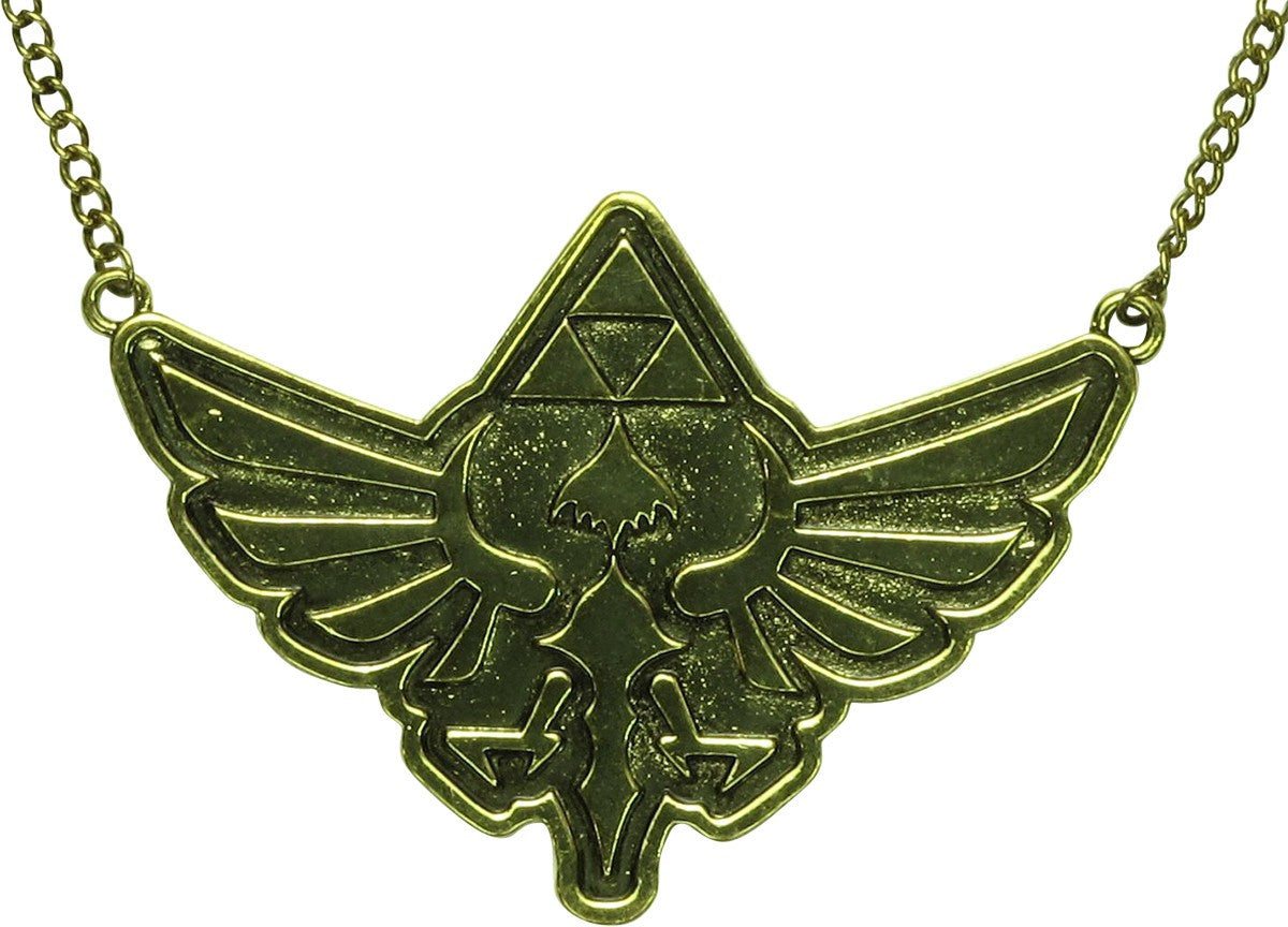 Zelda Skyward Sword Crest Gold Tone Necklace
