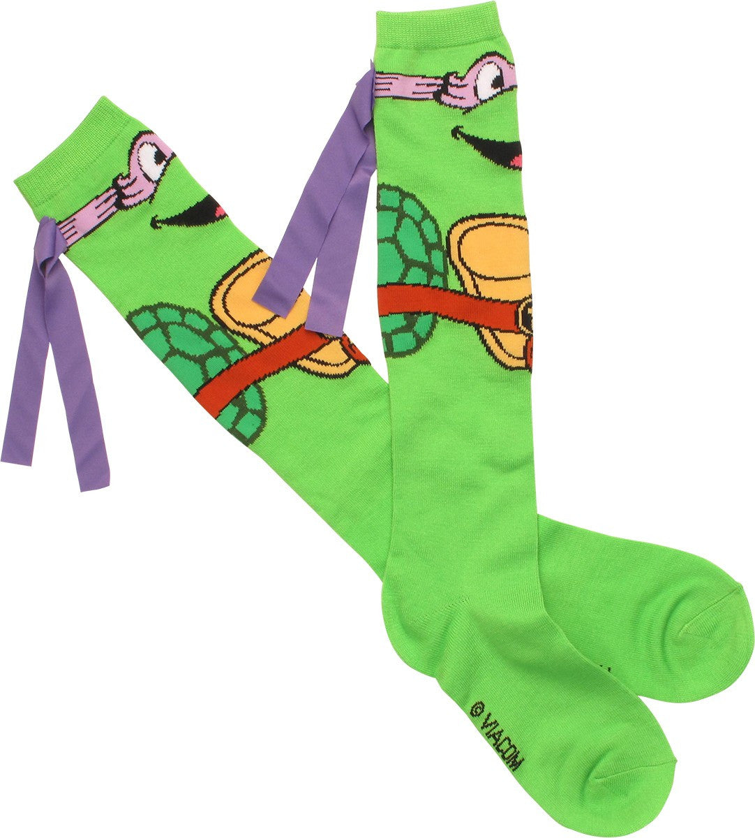 Ninja Turtles Donatello Ribbon Knee High Socks