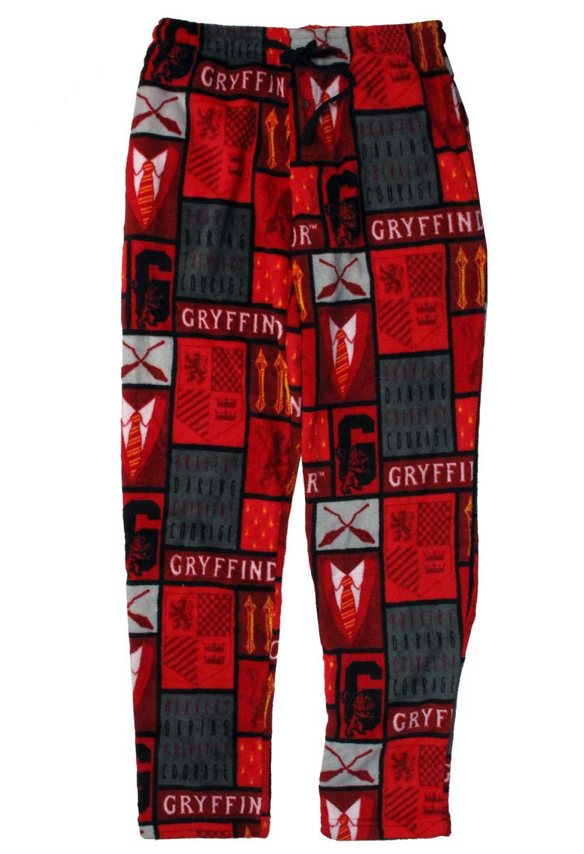 Harry Potter Gryffindor Icon Panels Fleece Pants