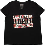Parental Advisory Rose Logo Ladies T-Shirt