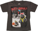 Party Animals Heather Charcoal Juvenile T Shirt