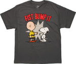 Peanuts Charlie and Snoopy Fist Bump Youth T-Shirt