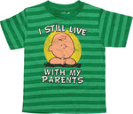 Peanuts Live With Parents Striped Toddler T-Shirt