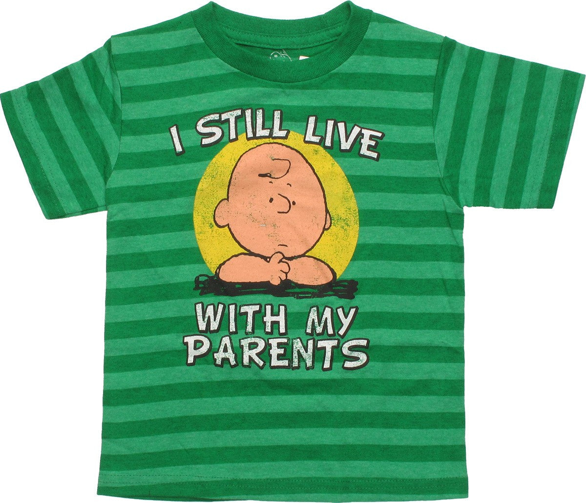 Peanuts Live With Parents Striped Toddler T-Shirt