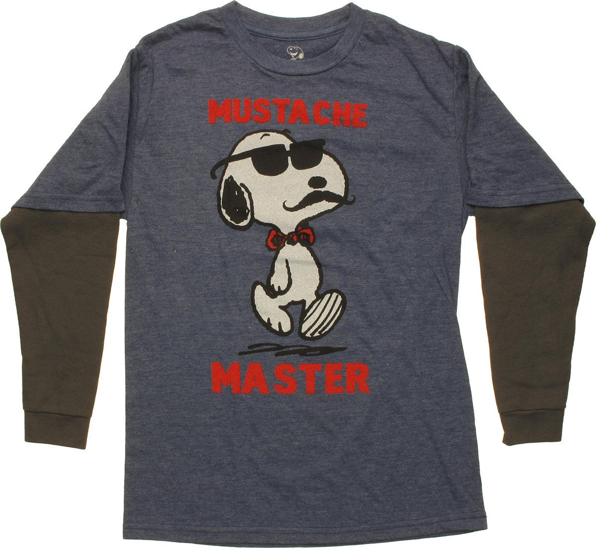 Peanuts Mustache Master Long Sleeve Youth T Shirt