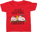 Peanuts Snoopy Official Napping Toddler T-Shirt