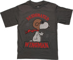 Peanuts Snoopy Wingman Gray Youth T Shirt