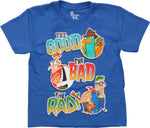 Phineas and Ferb Good Bad and Rad Juvenile T-Shirt