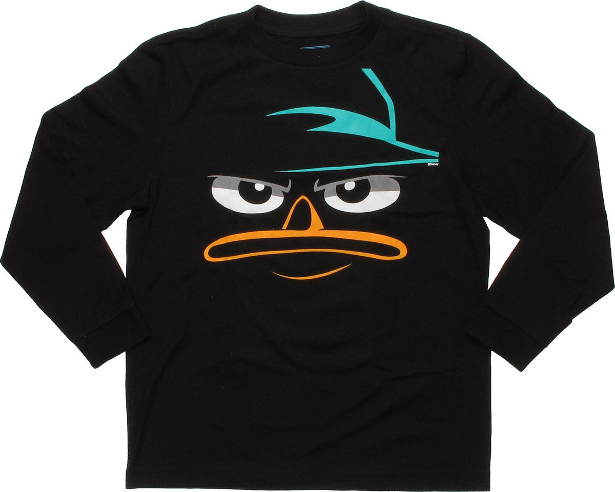 Phineas and Ferb Perry Face LS Youth T-Shirt