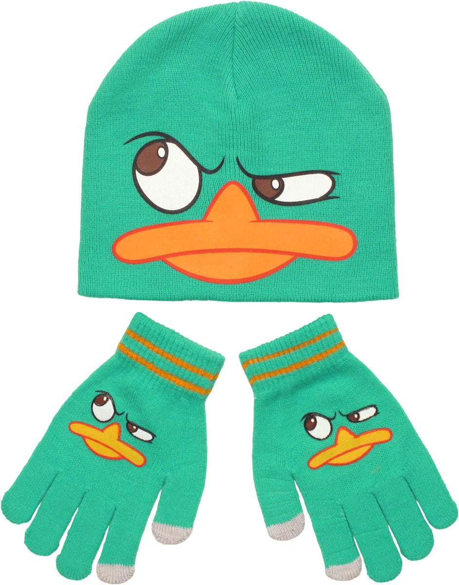 Phineas and Ferb Perry Youth Beanie Gloves Set