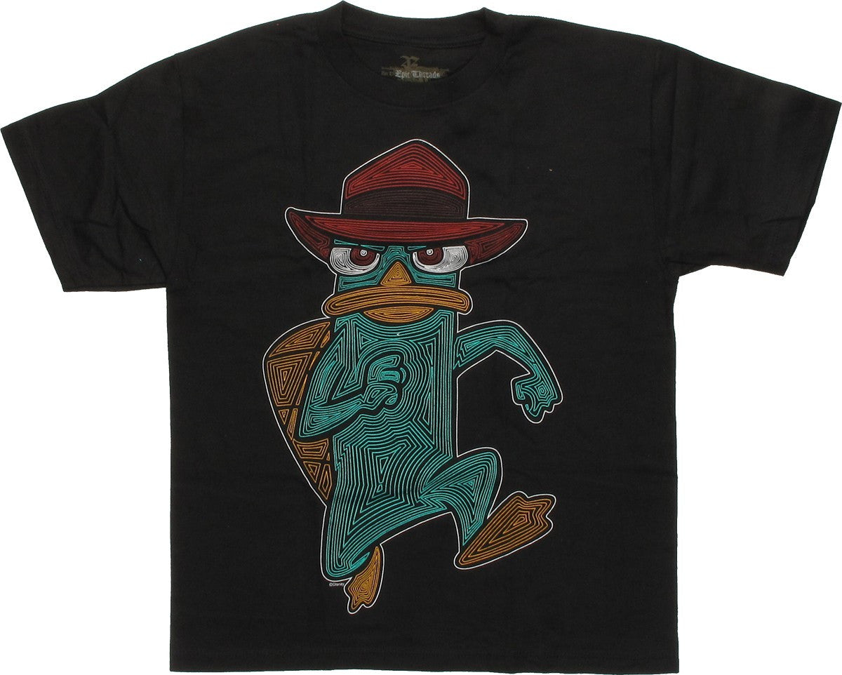 Phineas and Ferb Swirled Perry Youth T-Shirt