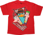 Phineas and Ferb Trio Shatter Panel Youth T-Shirt