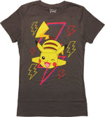 Pokemon Pikachu Wink Bolts MF Juniors T-Shirt