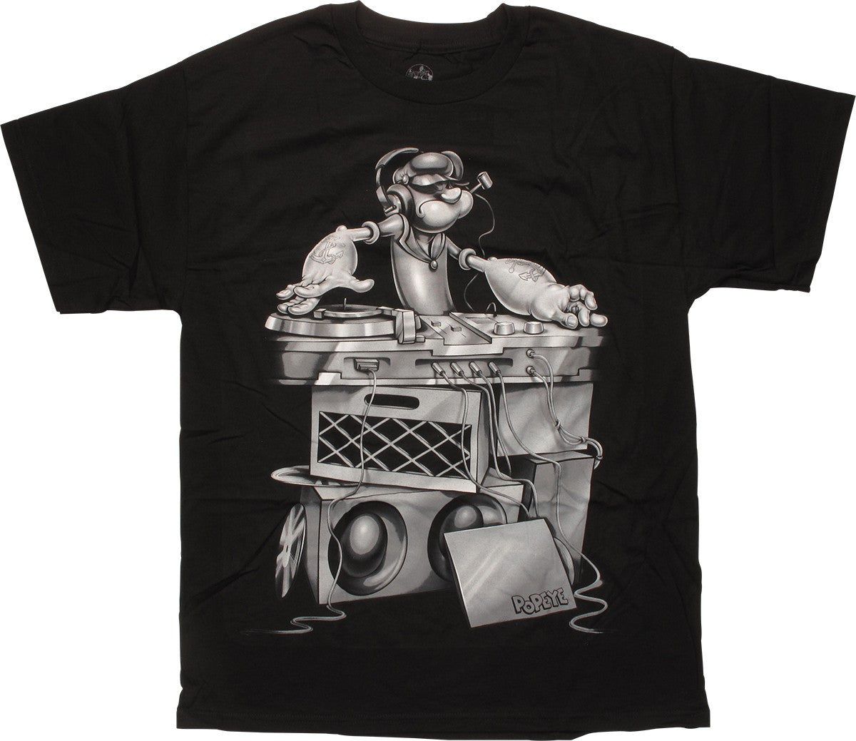 Popeye DJing on the Turn Tables Mixing T-Shirt