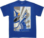 Power Rangers Blue Art Deco T Shirt