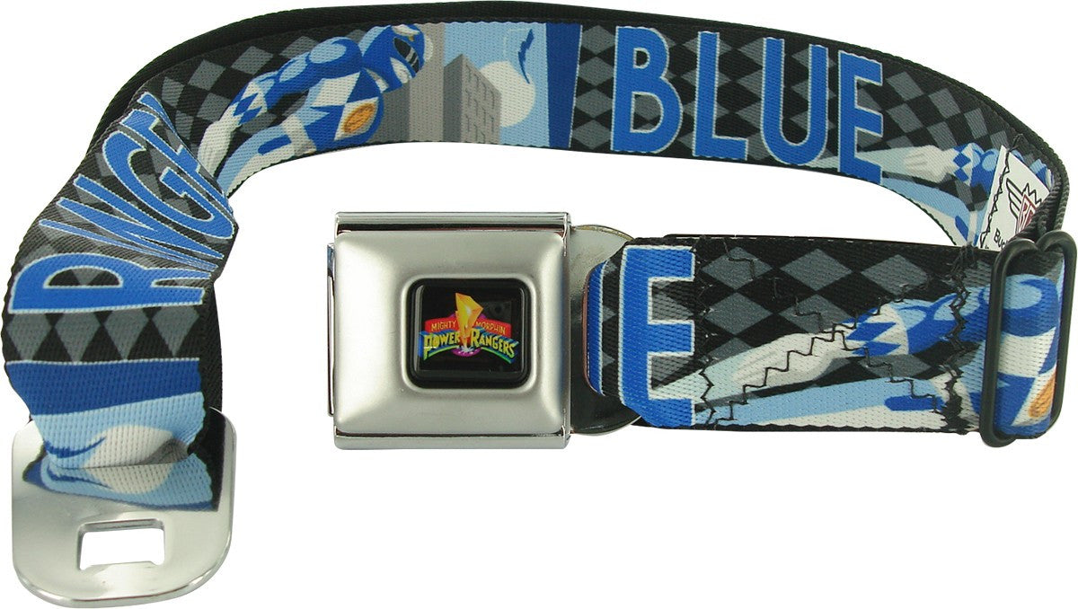 Power Rangers Blue Deco Diamonds Seatbelt Mesh Belt