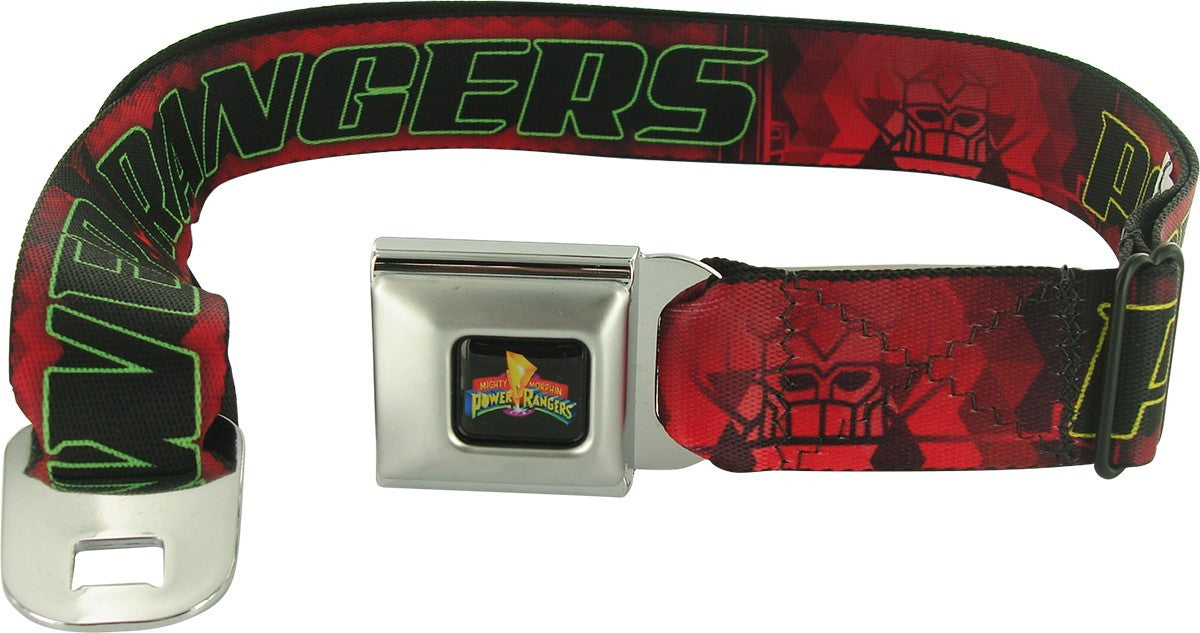 Power Rangers Outline Name Seatbelt Mesh Belt