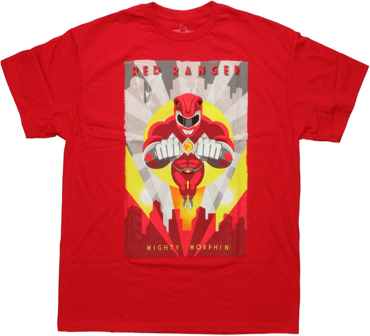 Power Rangers Red Art Deco T Shirt