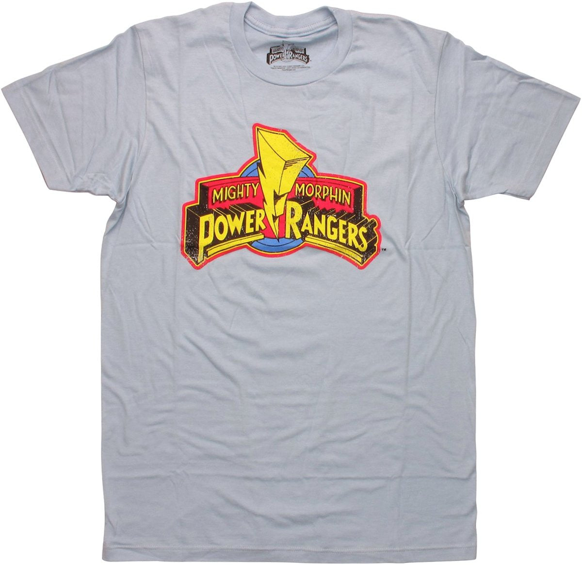 Power Rangers Vintage Logo T Shirt Sheer