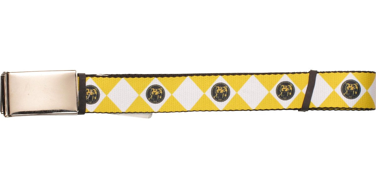 Power Rangers Yellow Uniform Chrome Mesh Belt