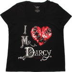 Pride Prejudice Zombies Heart Darcy Ladies T-Shirt