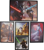 Star Wars Heroes 5 Piece Framed Print Artwork Set