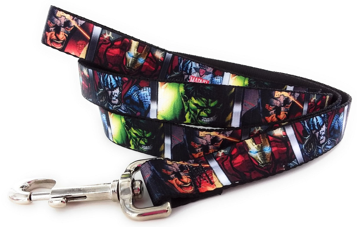 Avengers Hero Squares Wrap 4 Foot Pet Leash