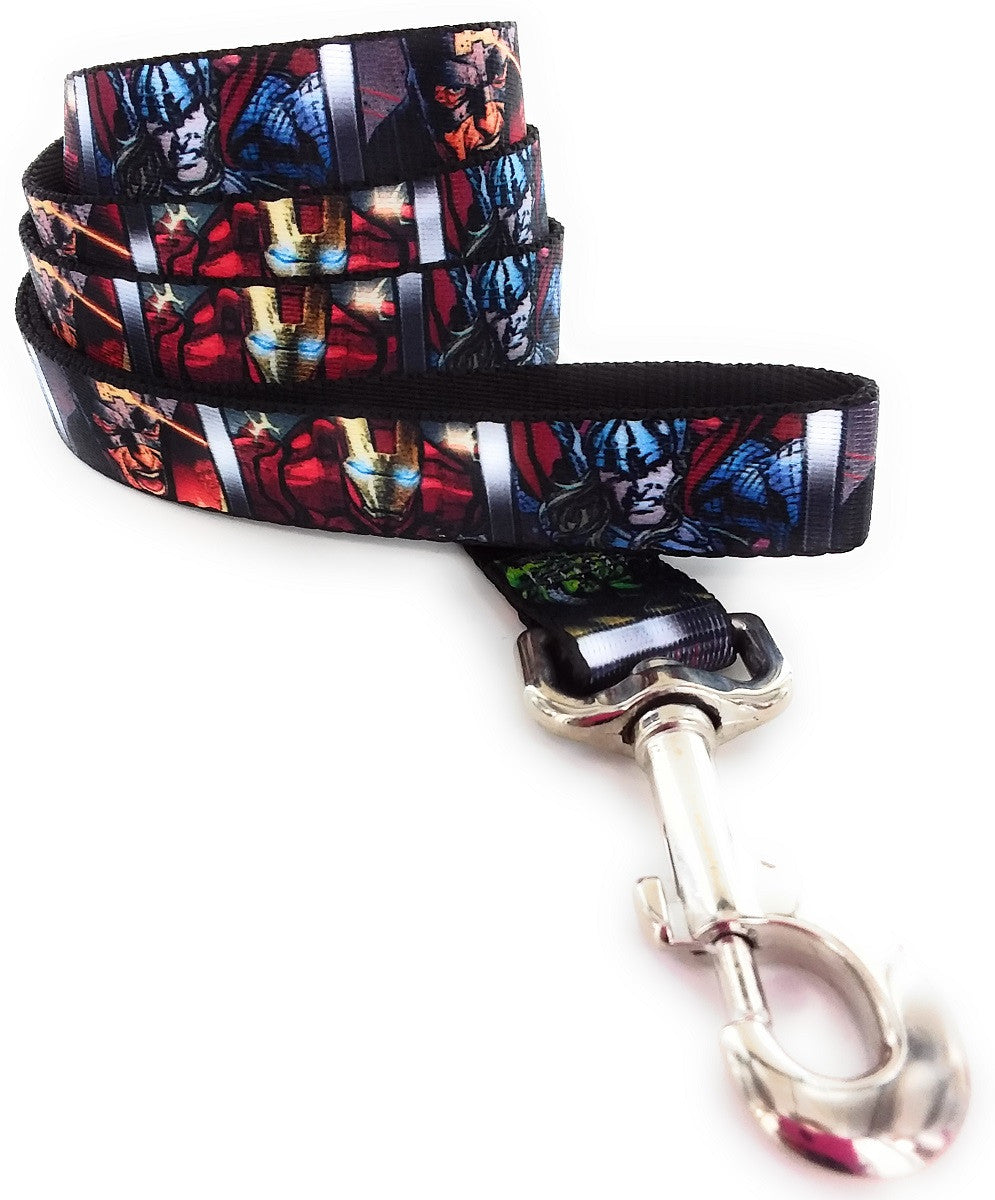 Avengers Hero Squares Wrap 4 Foot Pet Leash