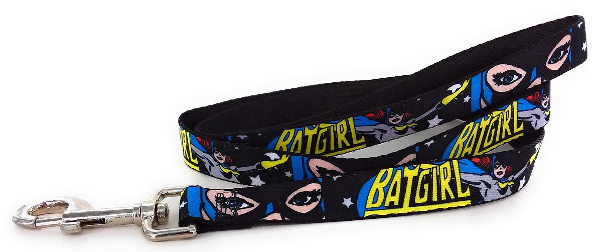 Batgirl Mask Stars Wrap 4 Foot Pet Leash
