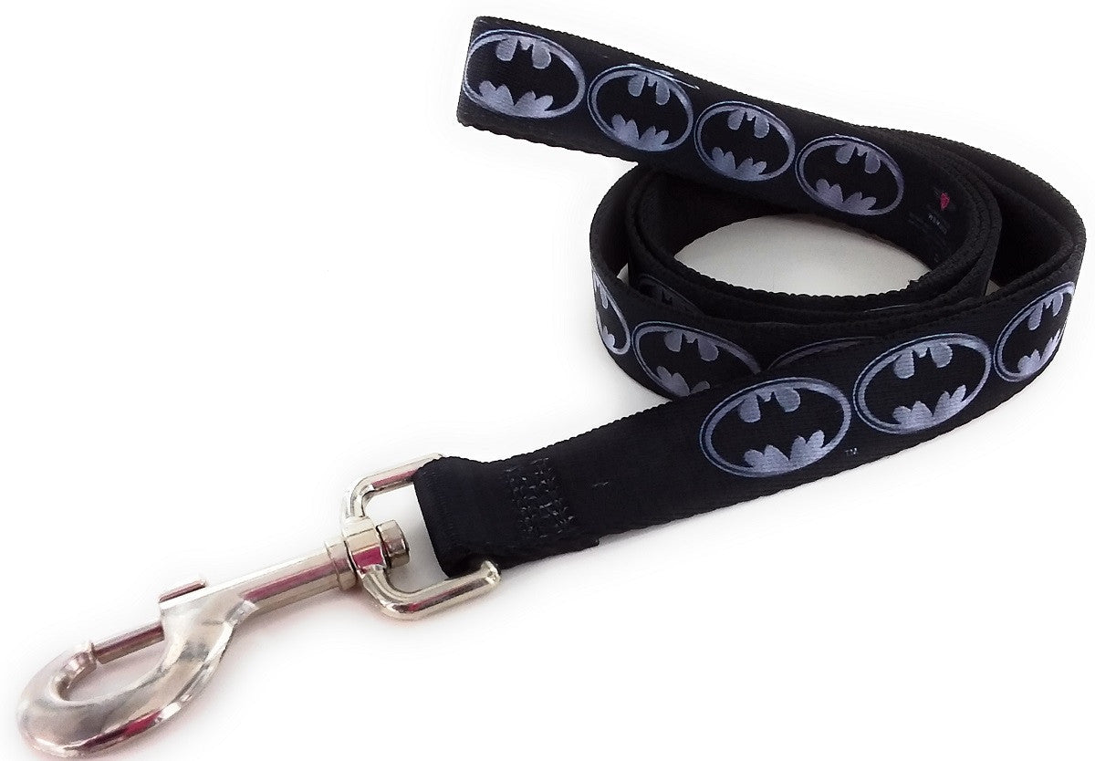 Batman Silver Logos Wrap 4 Foot Pet Leash