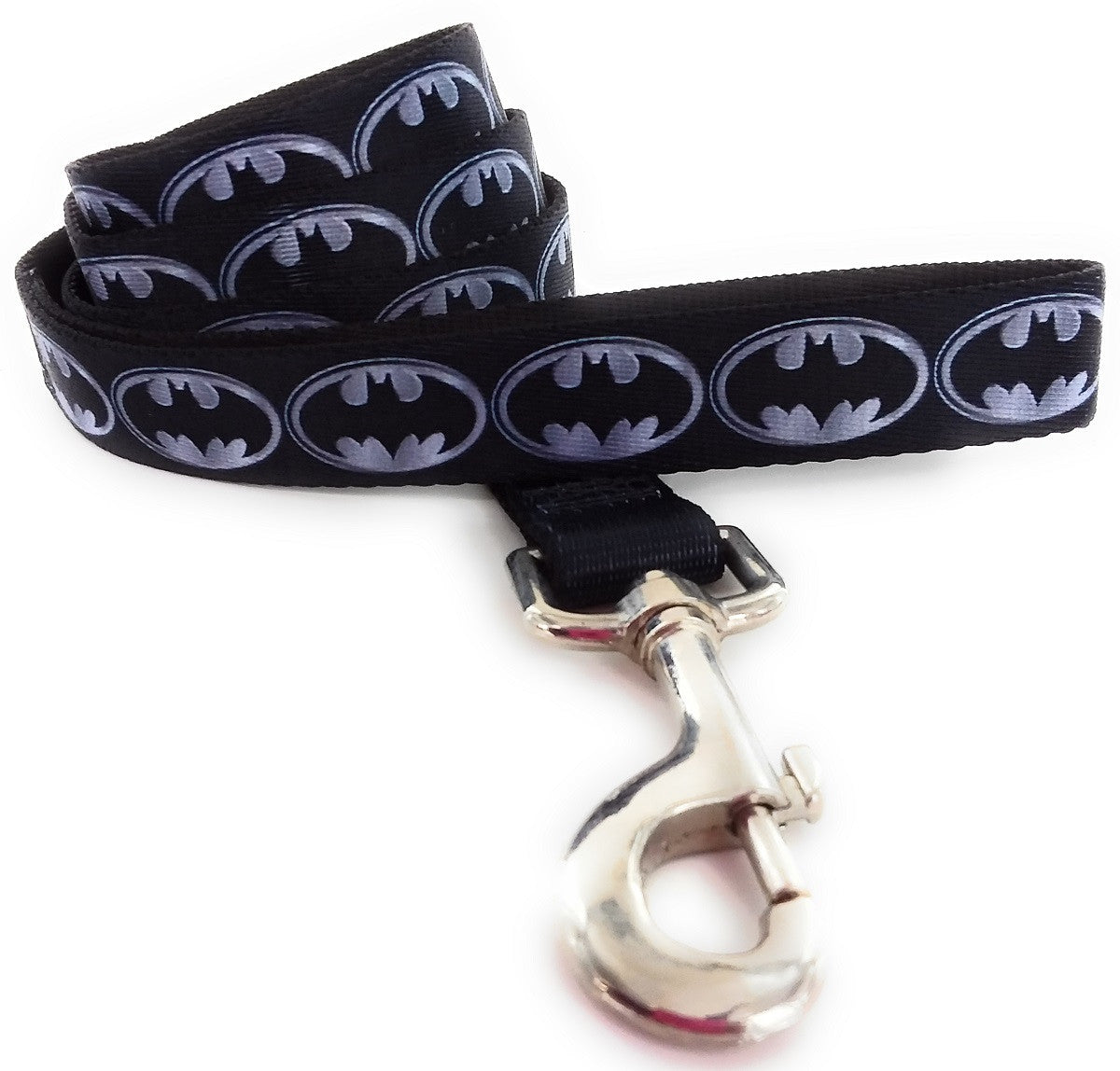 Batman Silver Logos Wrap 4 Foot Pet Leash