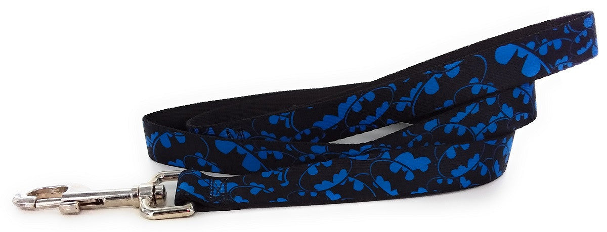Batman Overlapping Blue Logos Wrap 4 Ft Pet Leash