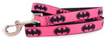 Batman Black Logo Pink Wrap 4 Foot Pet Leash