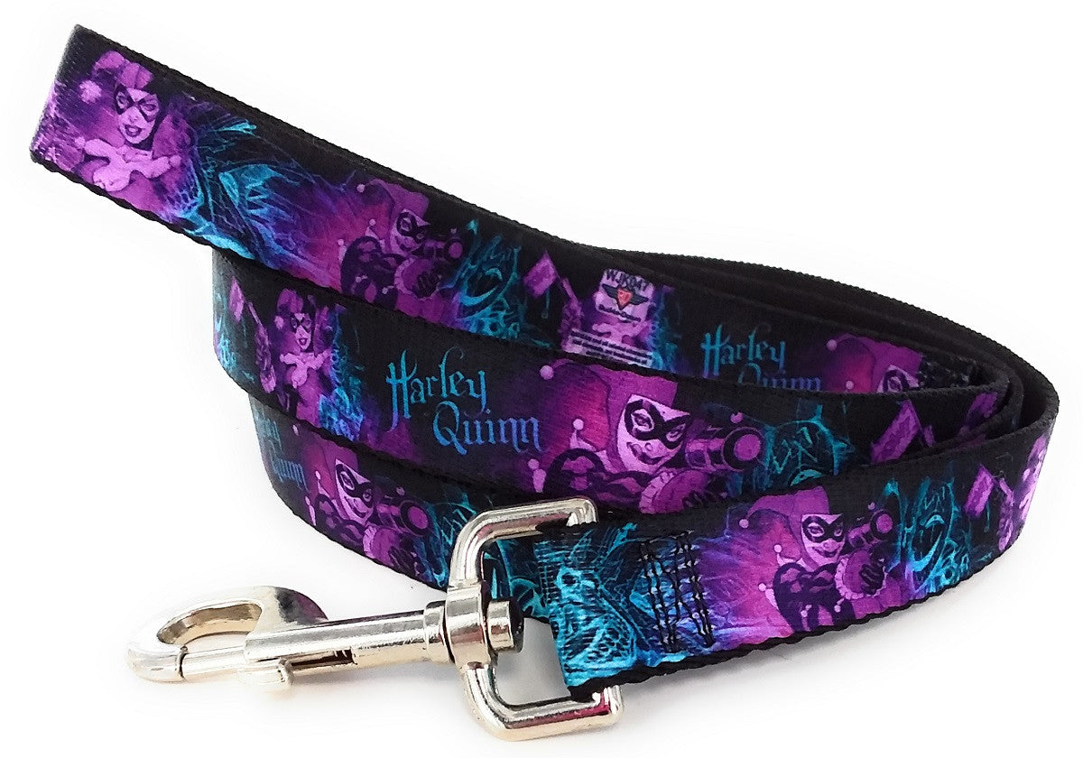 Harley Quinn Pow Gun Wrap 4 Foot Pet Leash